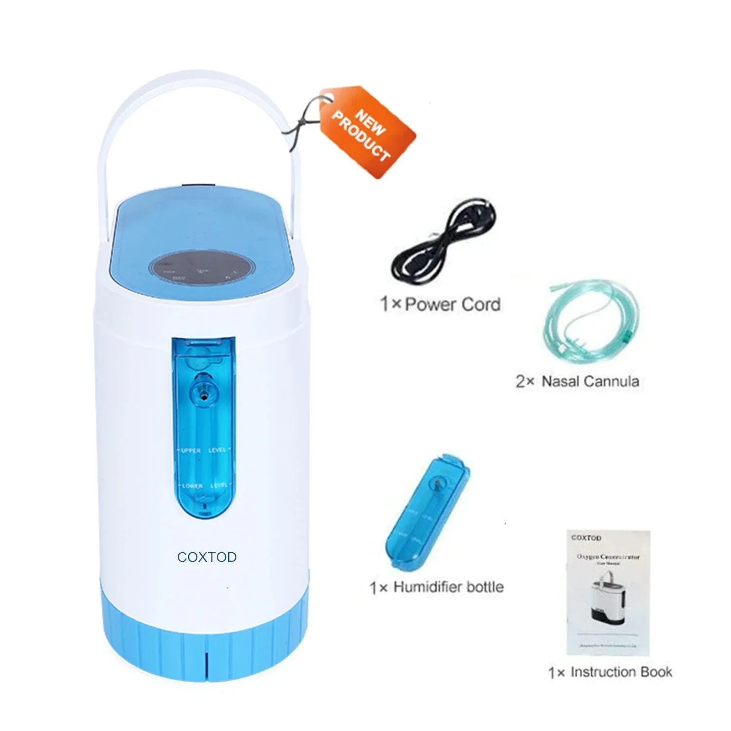 1-5L/Min 24hours continuous Portable Oxygen Concentrator With Battery With Trolley for Home Car Power Use