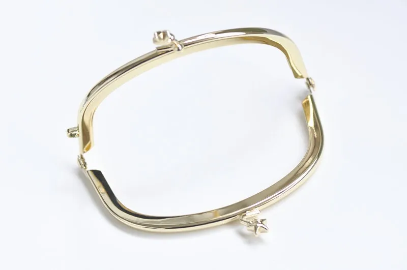 10cm (4") Cute Purse Frame Glue-In Style Two Colors 10x5cm