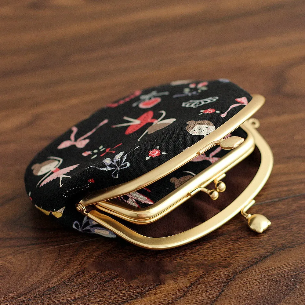 13.5cm (5") Double Pocket Purse Frame Bag Hanger Glue-in Style Pick Color