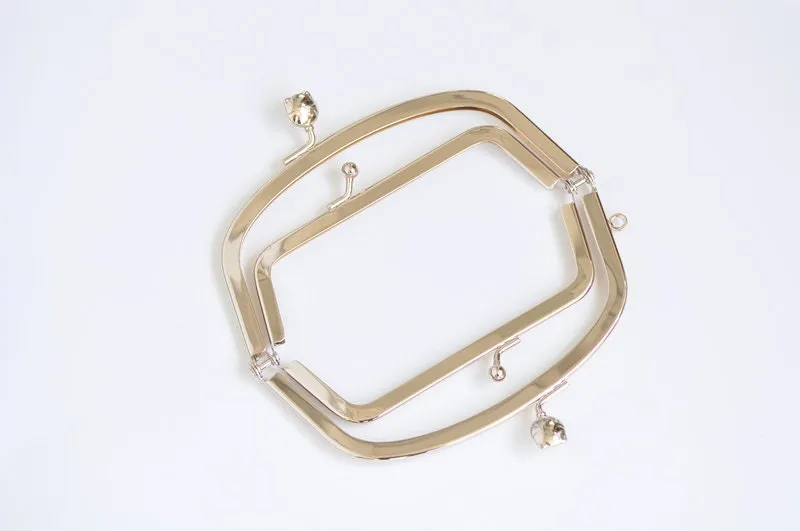13.5cm (5") Double Pocket Purse Frame Bag Hanger Glue-in Style Pick Color