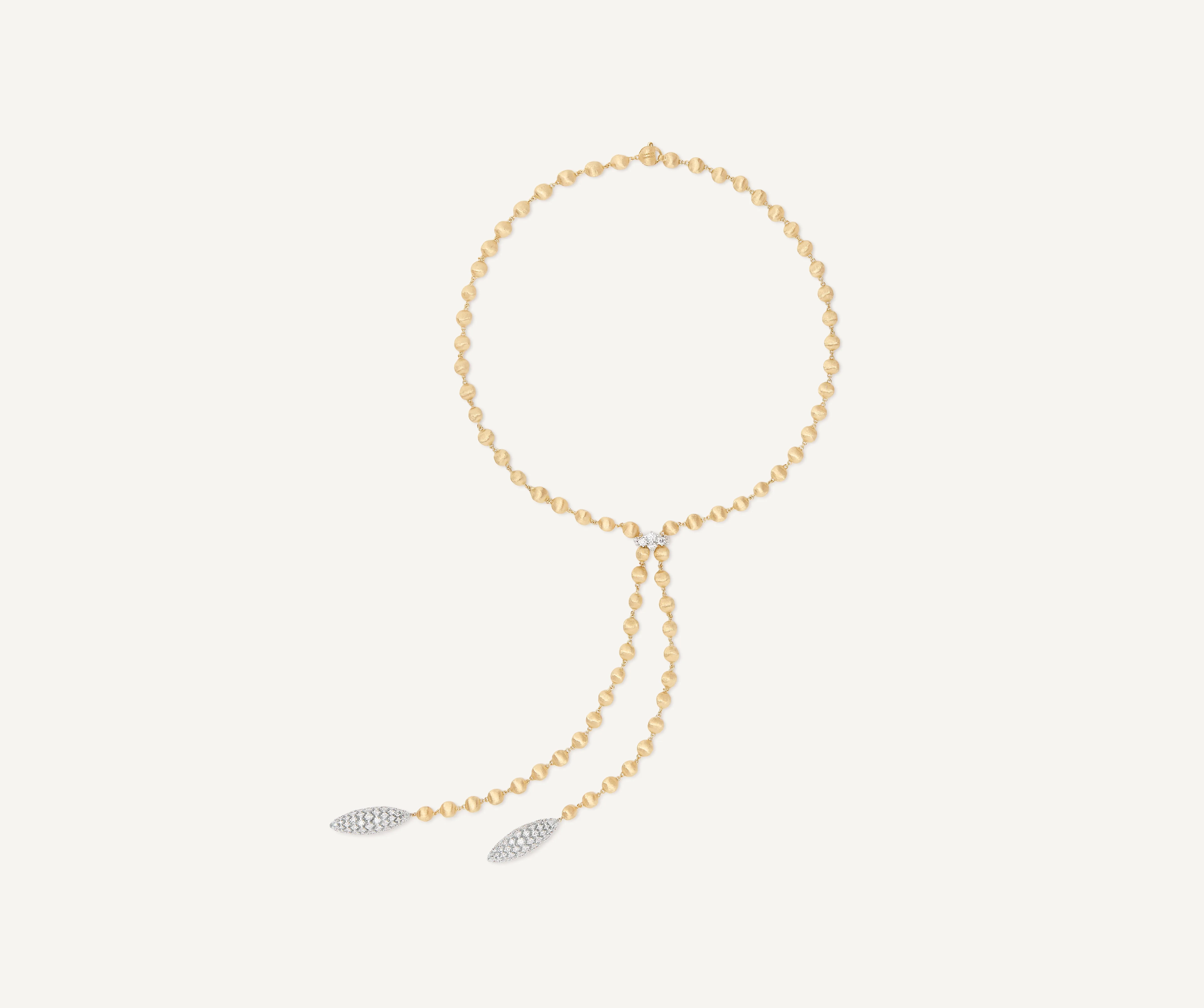 18K Yellow Gold Diamond Drop Necklace