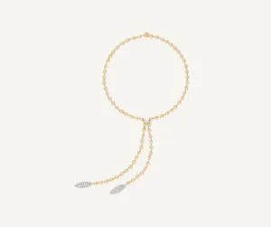 18K Yellow Gold Diamond Drop Necklace