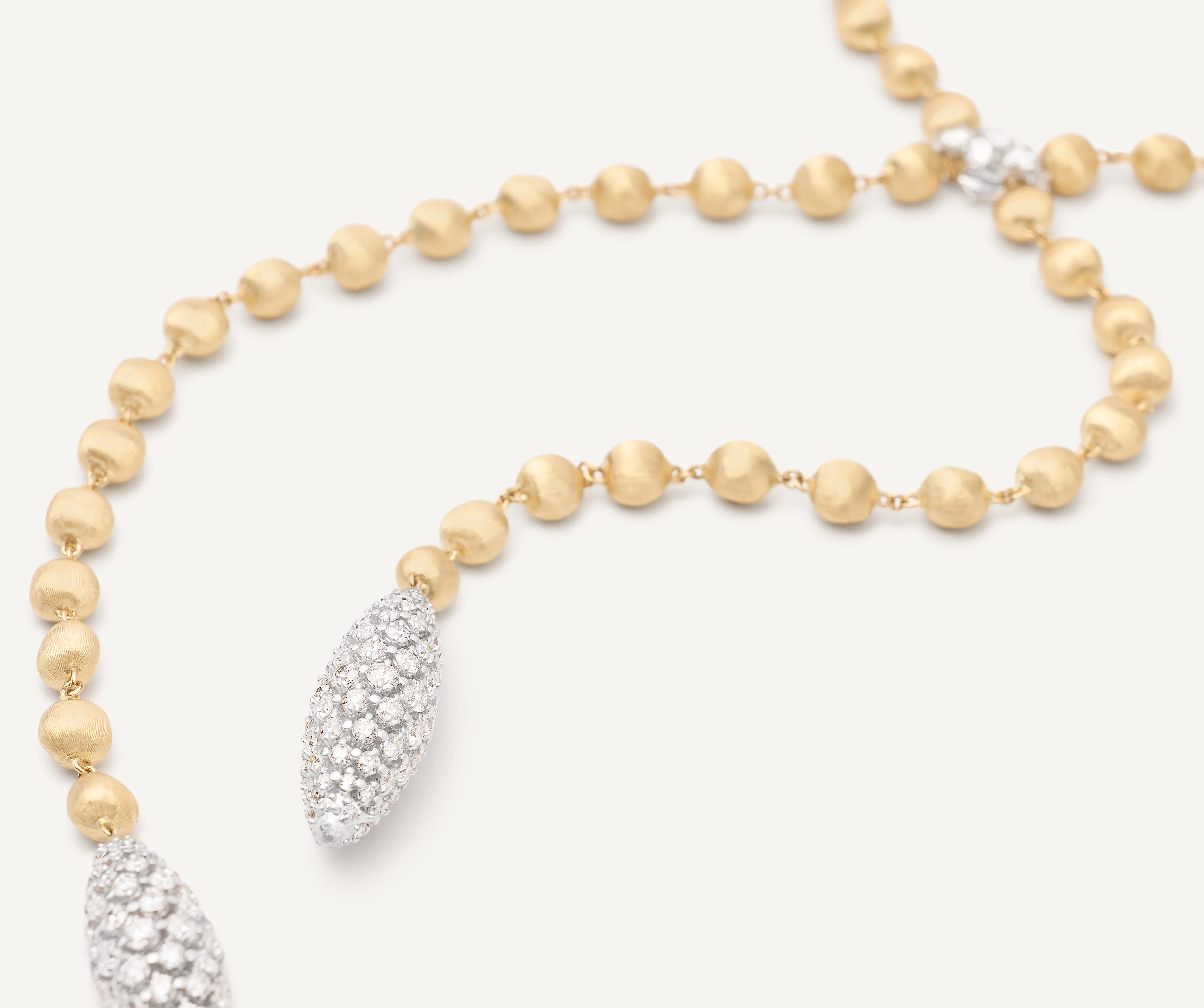 18K Yellow Gold Diamond Drop Necklace