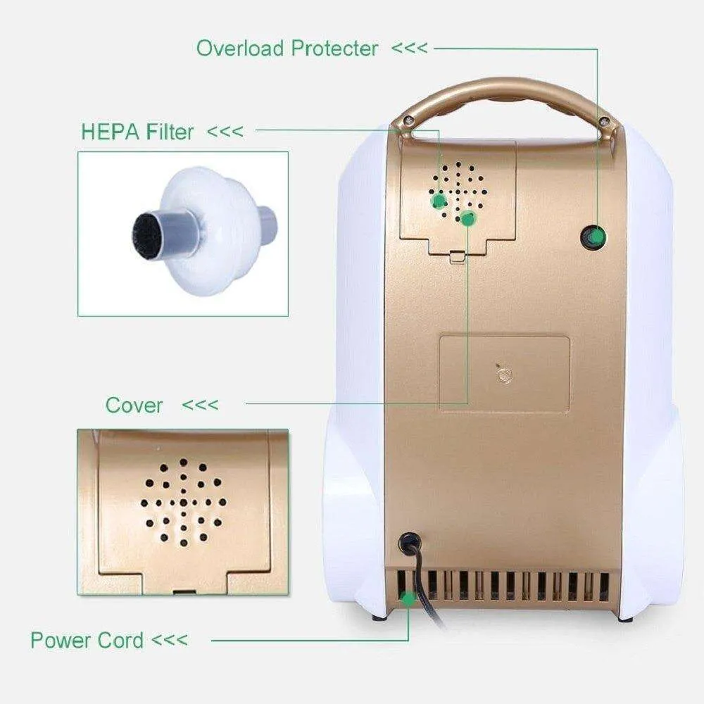 1L-5L/Min Trolley 24hours continuous Portable Oxygen Generator Concentrator Battery/Travel/Home Use Oxygen Machine