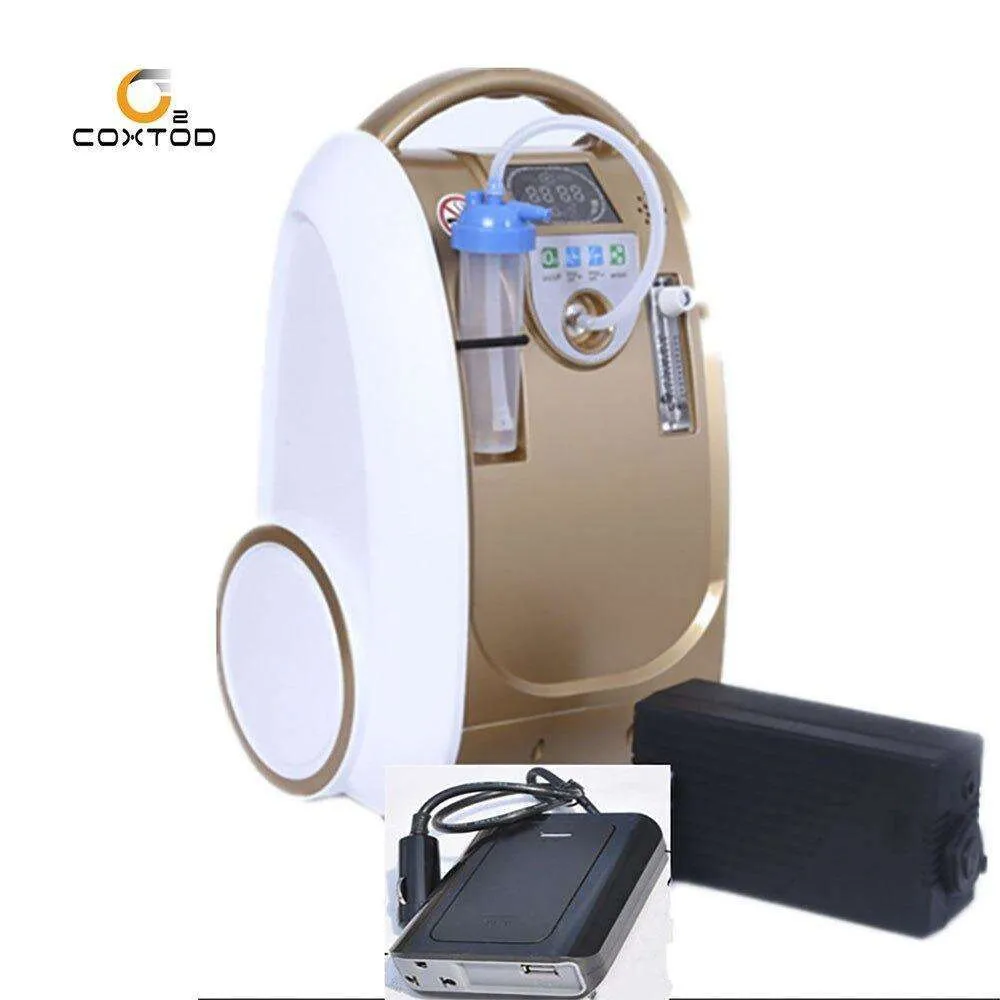 1L-5L/Min Trolley 24hours continuous Portable Oxygen Generator Concentrator Battery/Travel/Home Use Oxygen Machine