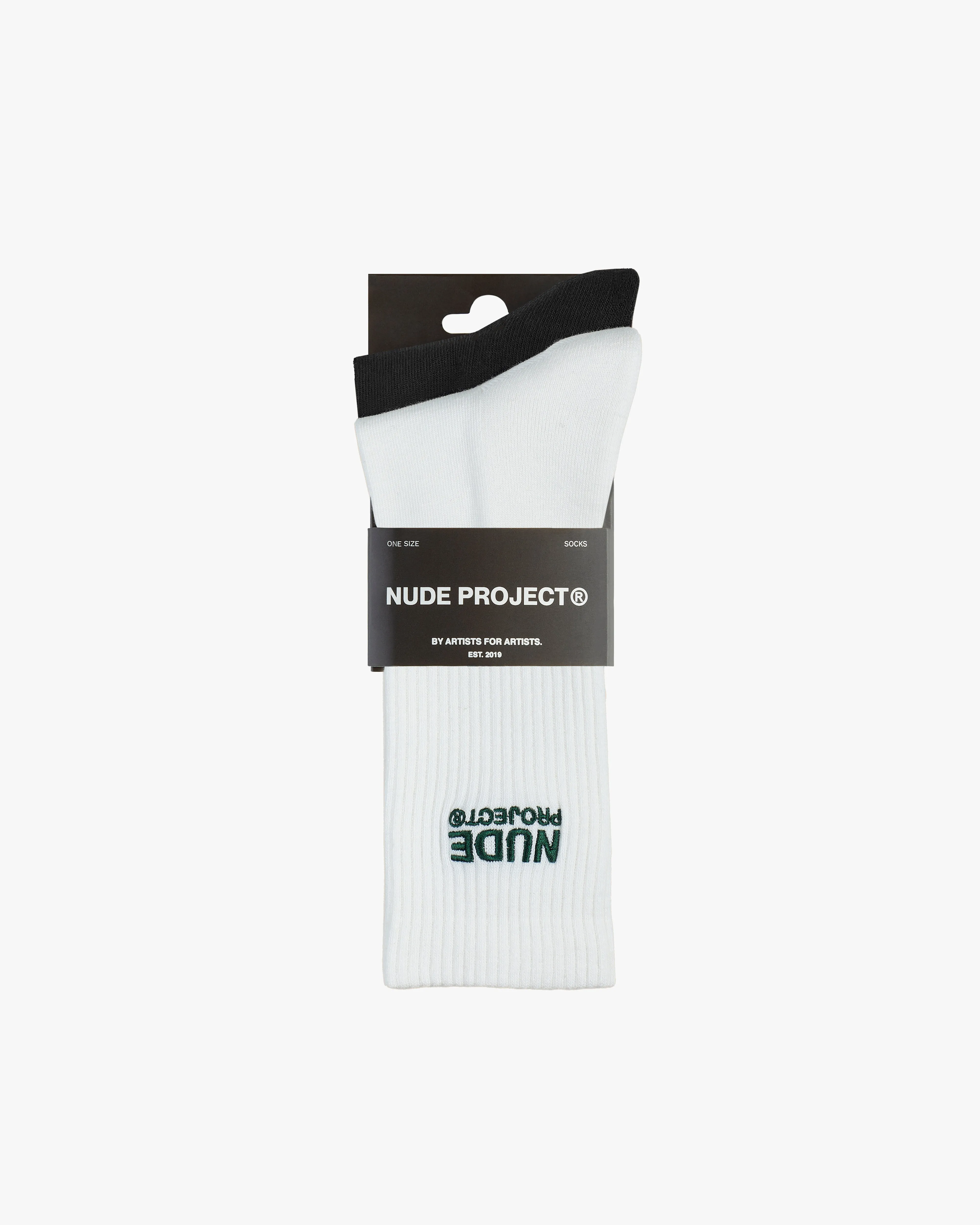 2 PACK LOGO SOCKS BLACK/WHITE
