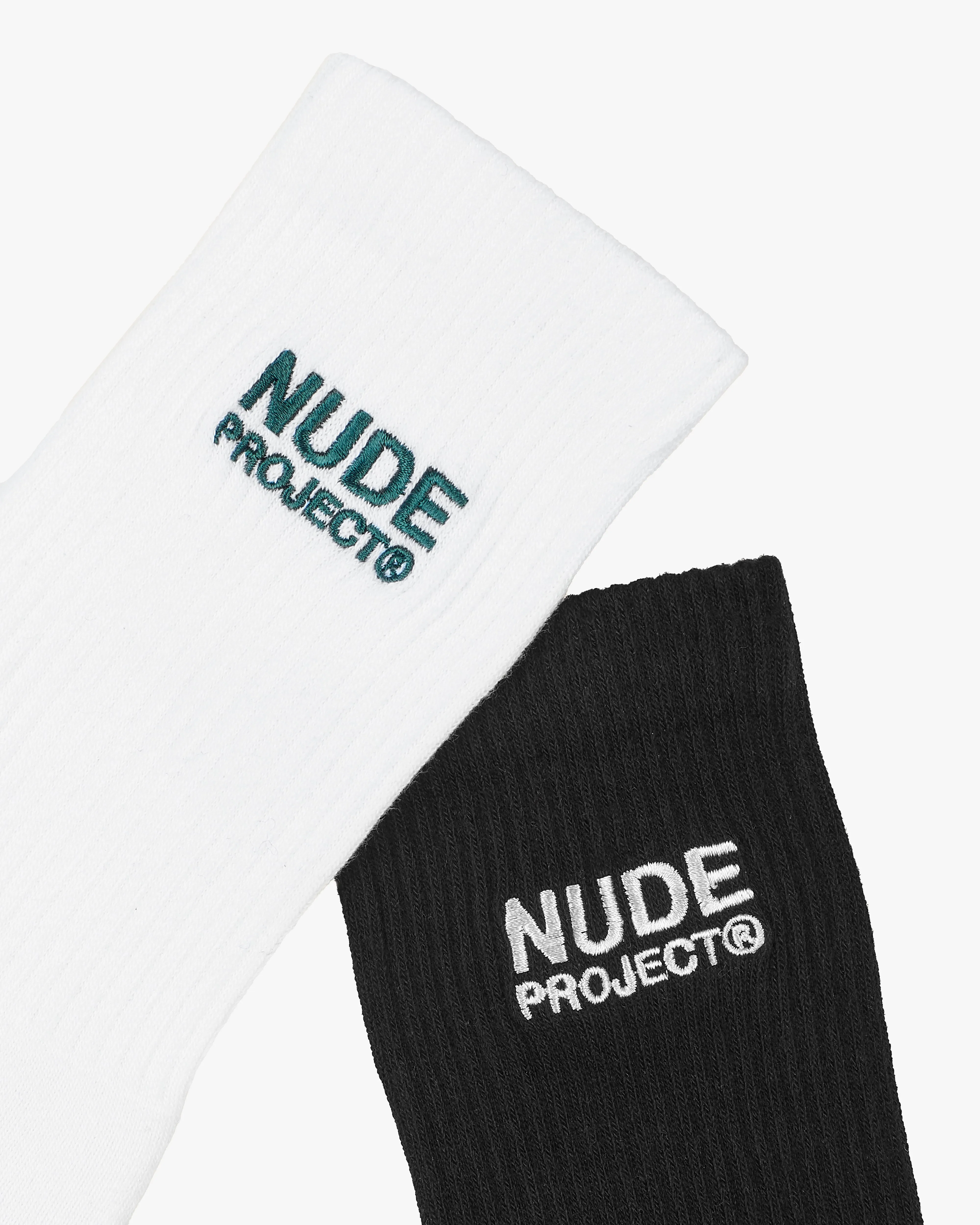 2 PACK LOGO SOCKS BLACK/WHITE
