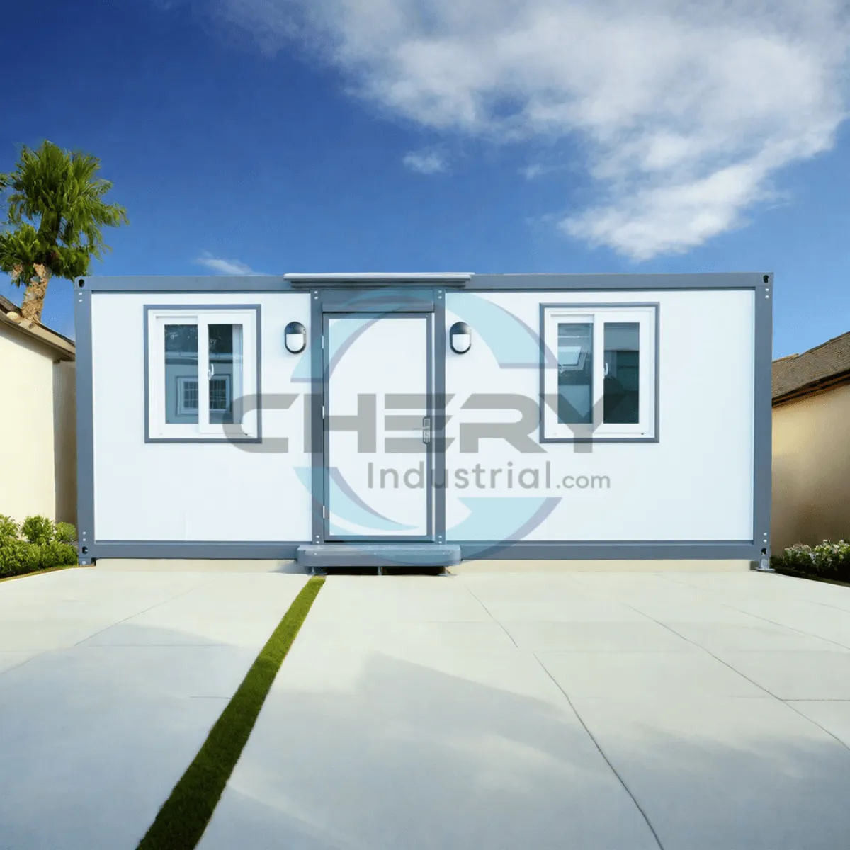 20x7 ft Modern Portable Office with Bedroom