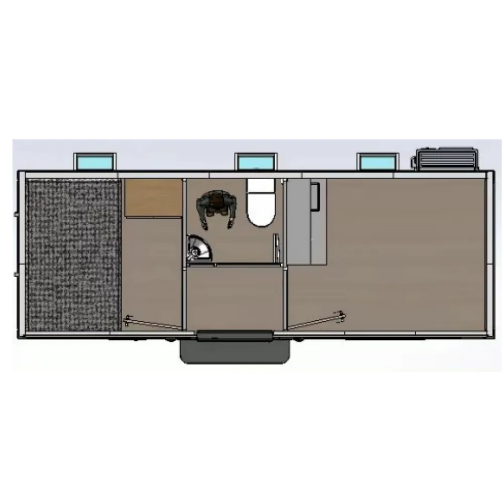 20x7 ft Modern Portable Office with Bedroom