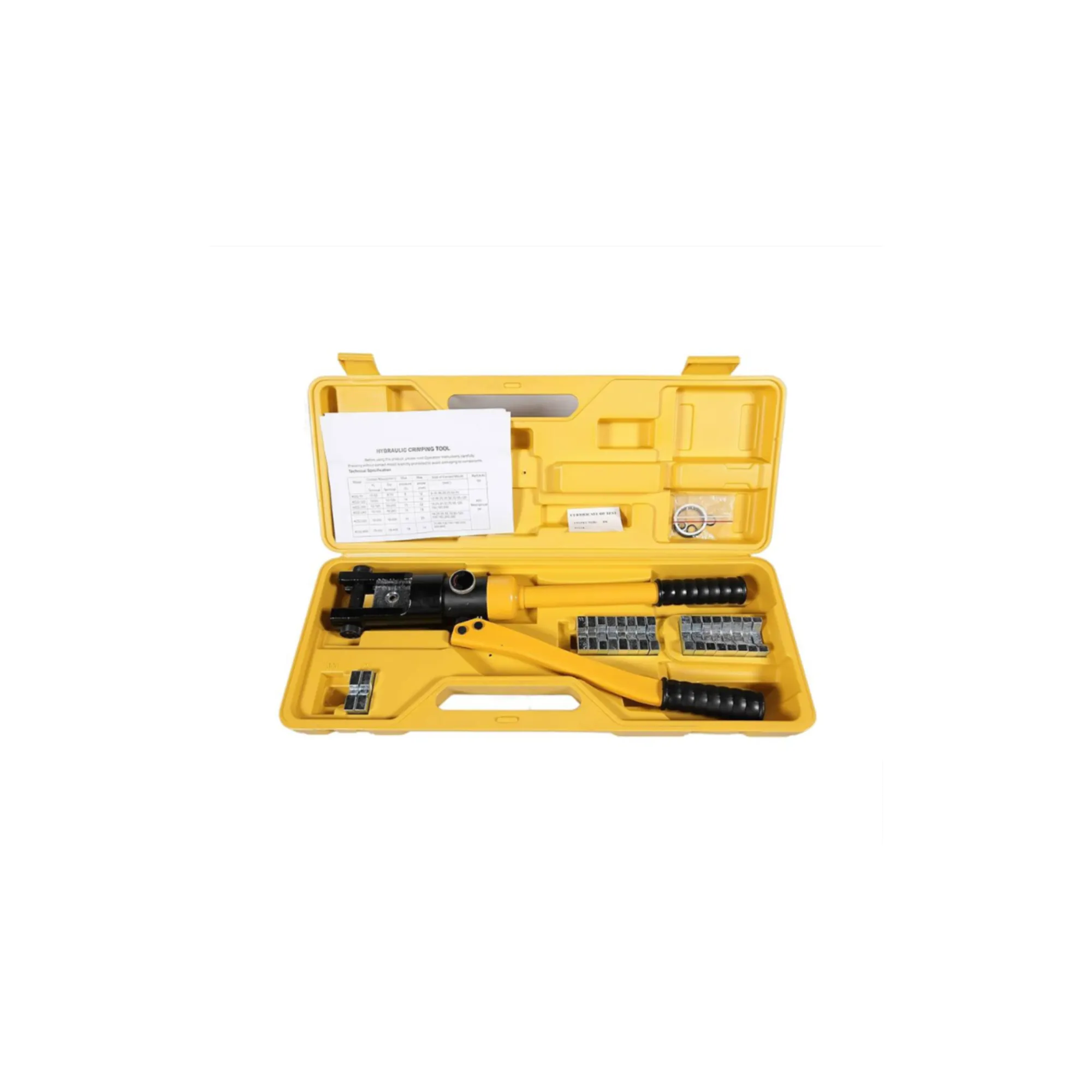 22-Piece 11 Ton Hydraulic Wire & Cable Crimping Tool Set with Carry Case