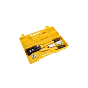 22-Piece 11 Ton Hydraulic Wire & Cable Crimping Tool Set with Carry Case