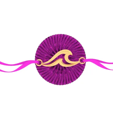 22k Beautiful Wave Shaped Gold Rakhi