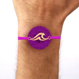 22k Beautiful Wave Shaped Gold Rakhi