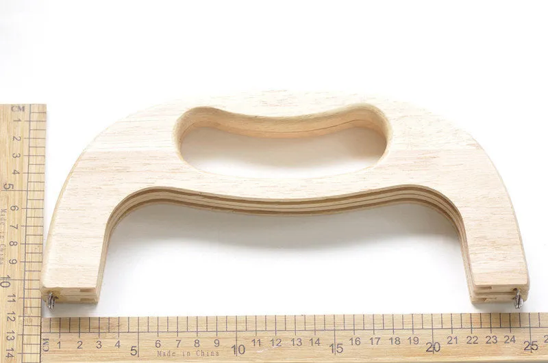 25cm ( 10") Retro Purse Frame / Large Wood Handle Purse Frame With Screws Pick Size