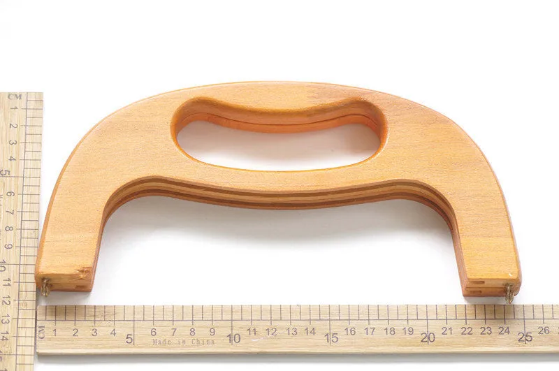 25cm ( 10") Retro Purse Frame / Large Wood Handle Purse Frame With Screws Pick Size
