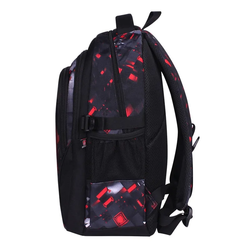 3D Football Print Kids Anime School Backpack Travel Bag