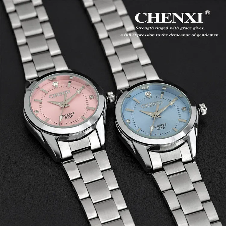 5 Fashion colors Luxury Women's Casual watches waterproof  fashion Dress Rhinestone watch