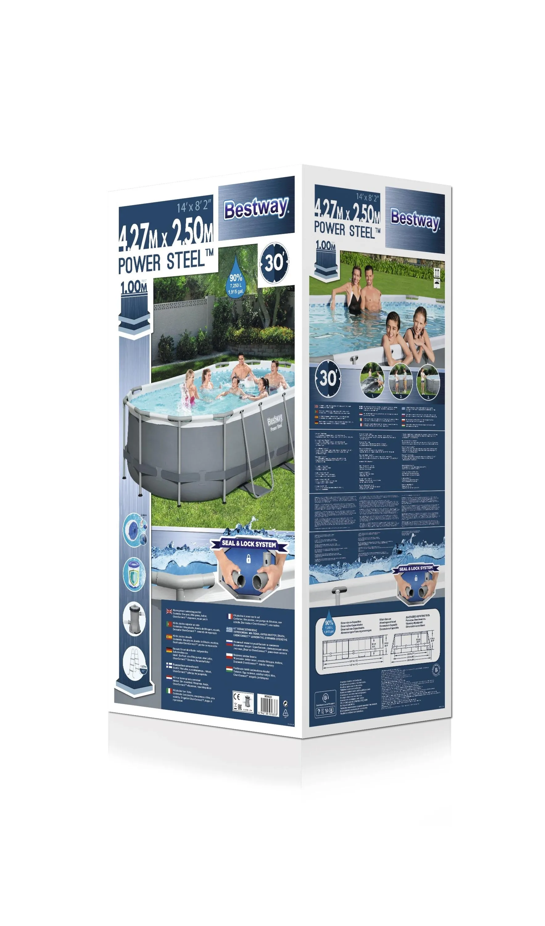 56620 Power Steel® 14' x 8'2" x 39.5"/4.27m x 2.50m x 1.00m Oval Pool Set