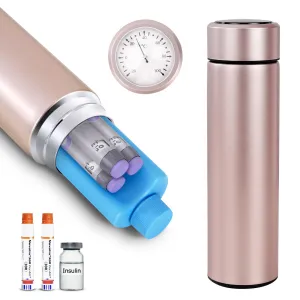 60H Insulin Pens Cooler Travel Case Medication Cooler for Travel TSA Approved Medicine Cooler Medical Diabetic Travel Cooler Bag Epipen Carry Case (Rose Golden) Rose Golden