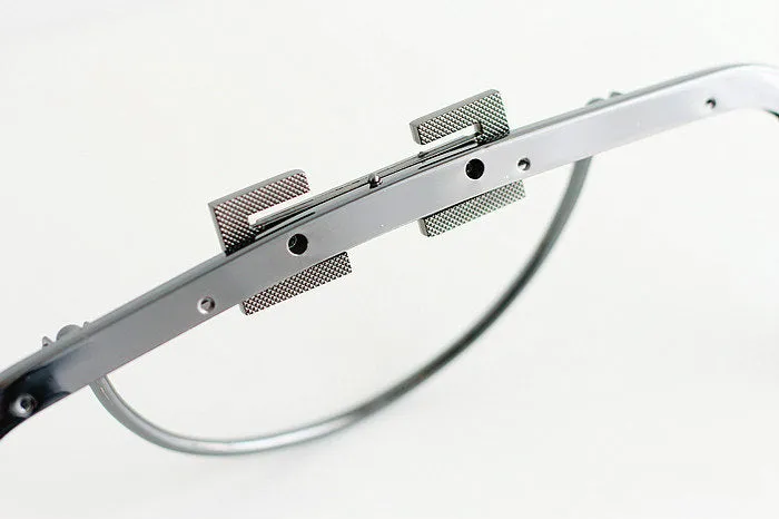 8"/11" Purse Frame With Screws Gunmental And Light Gold 20.5cm/28.5cm
