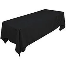 90x132 Black Polyester Rectangle