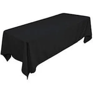 90x132 Black Polyester Rectangle