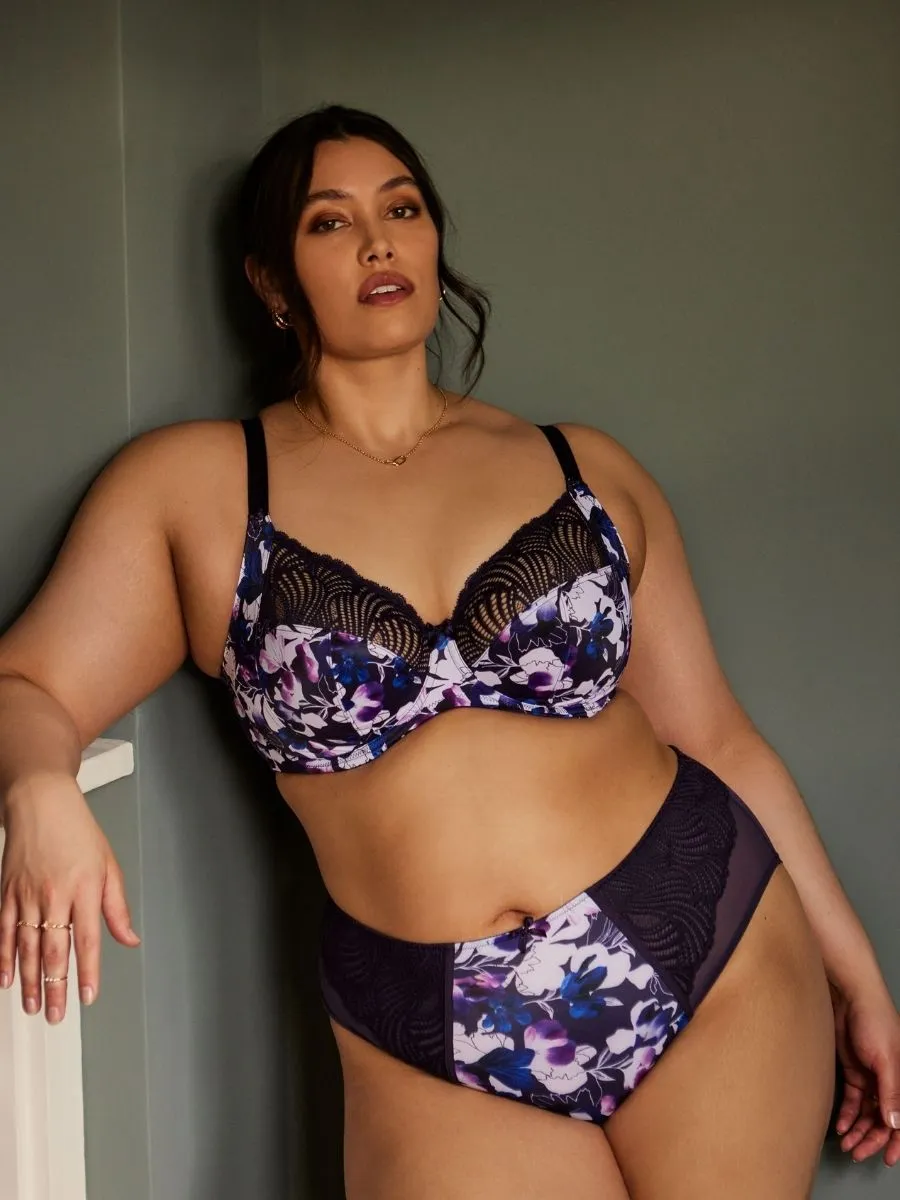 Arianna Full Cup Bra - Damson Floral