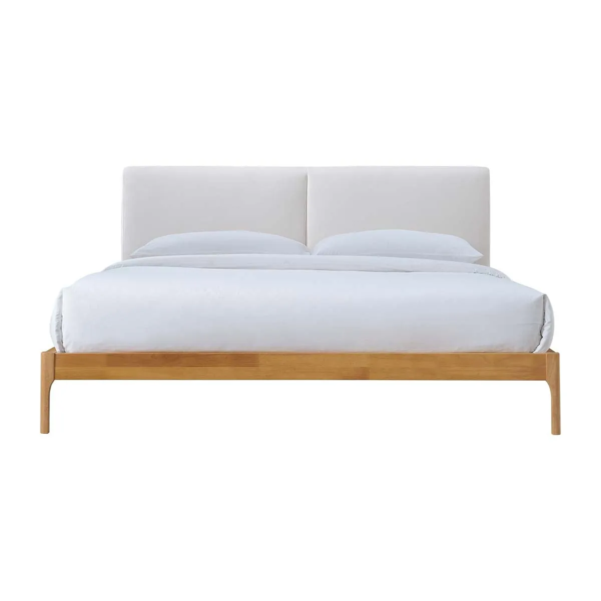 Austen King Bed (Oak, Cream)