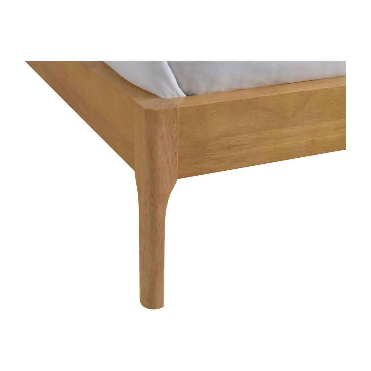 Austen King Bed (Oak, Cream)
