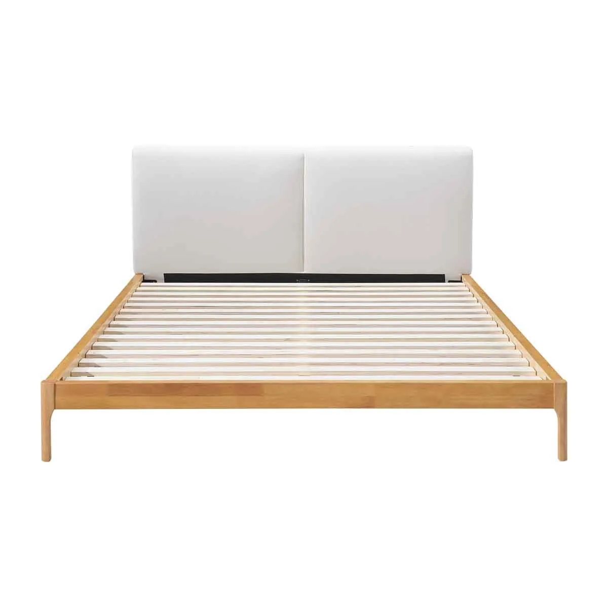 Austen King Bed (Oak, Cream)