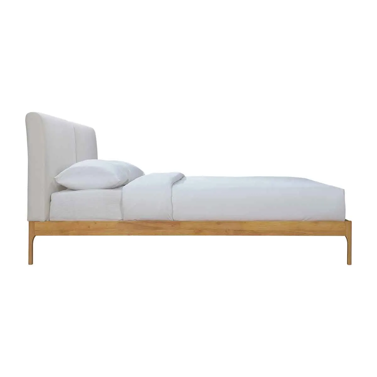 Austen King Bed (Oak, Cream)