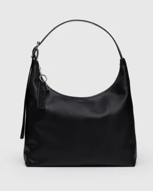 Baggu Recycled Leather Shoulder Bag - Black