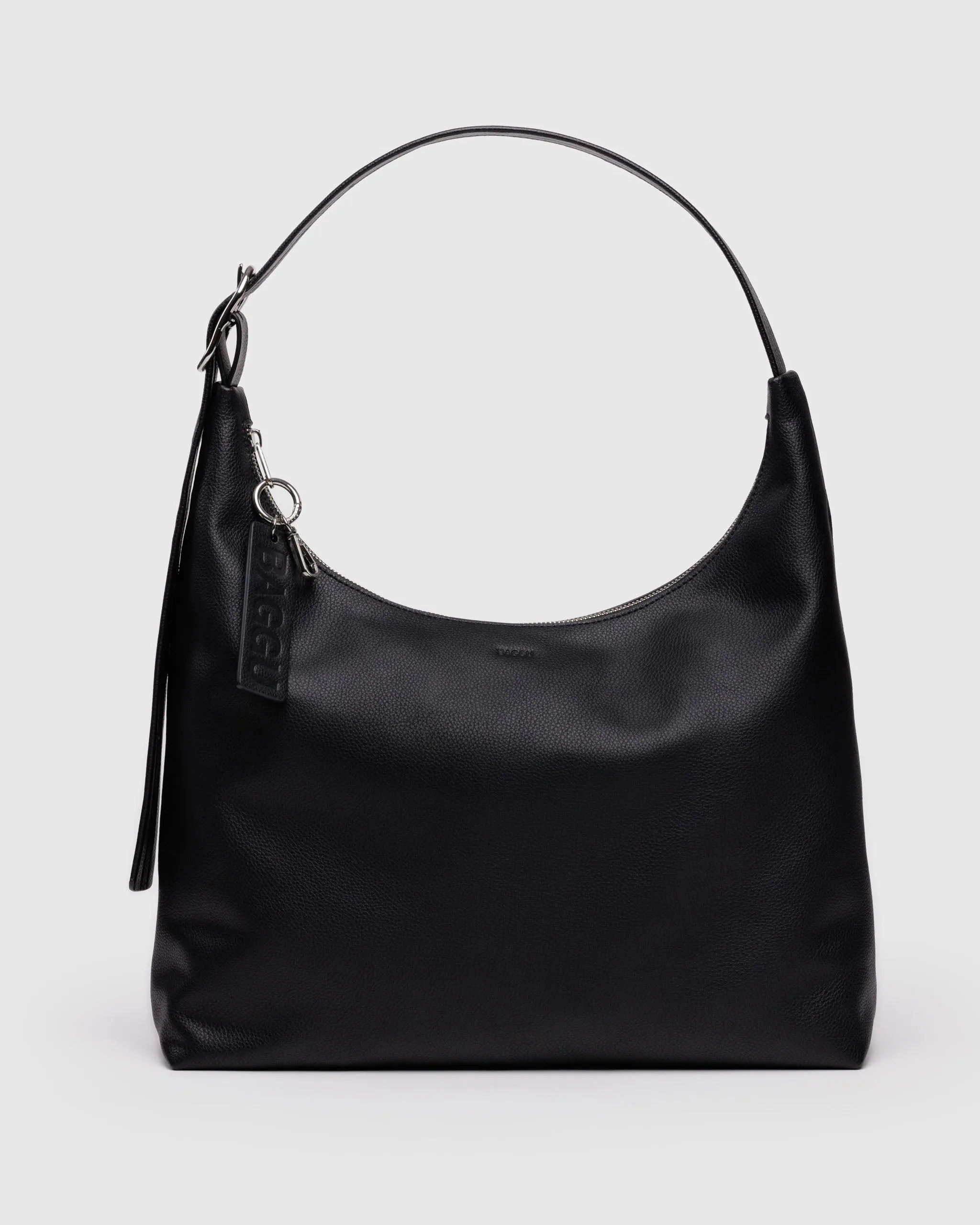 Baggu Recycled Leather Shoulder Bag - Black
