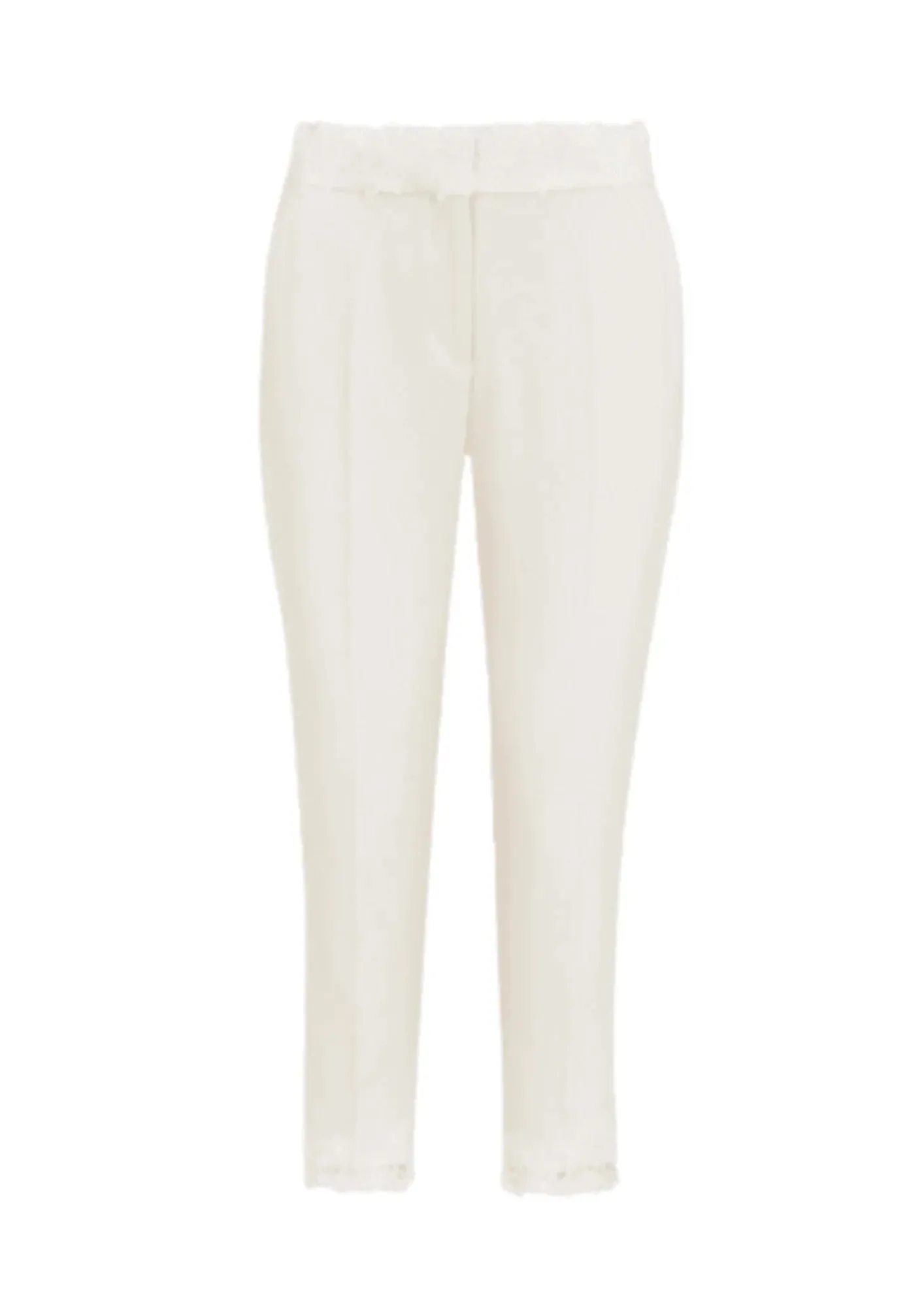 BEIGE PANTS WITH LACE DETAILS