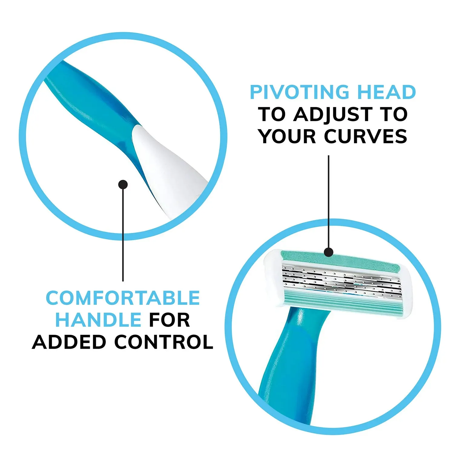 Bic Soleil Comfort Hugs Curves Women's Razor 4 Blades Lames 3 Pack