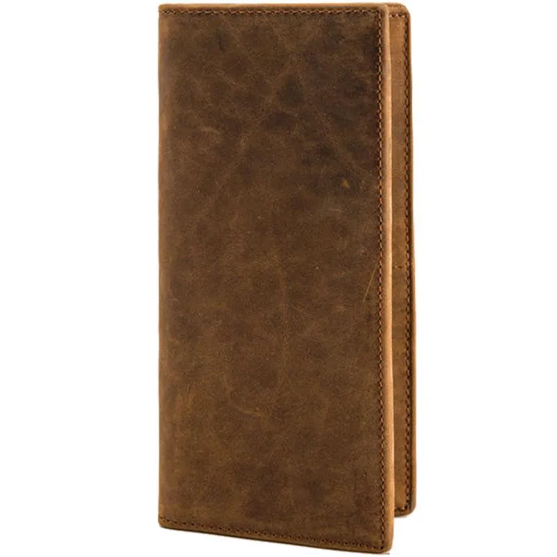 Bifold long wallet Mens long Wallet Dark Brown Leather Wallet Bifold Long Wallets for Men