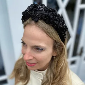 Black Headpiece Races Headpiece Wedding Headpiece Black Crown Headpiece