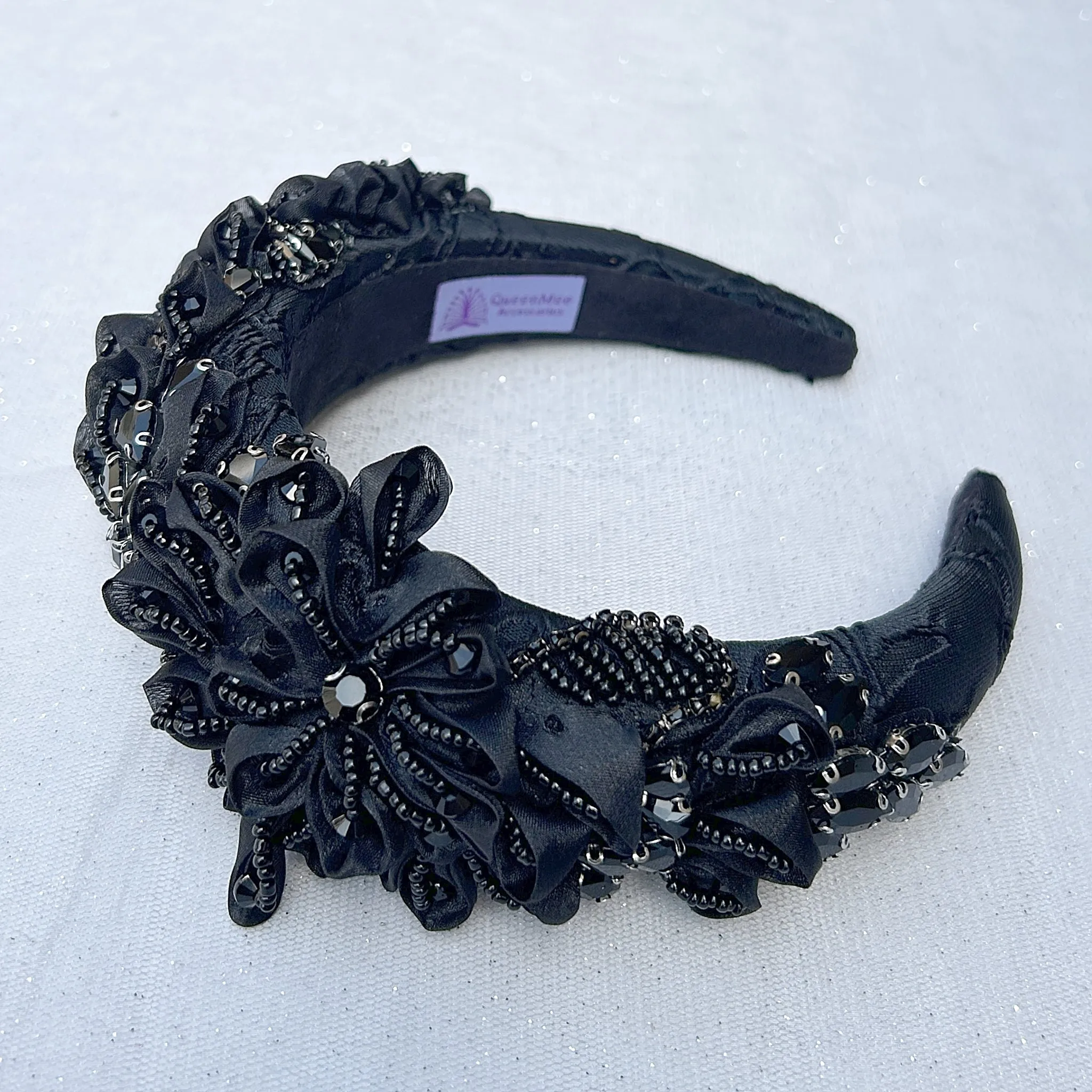 Black Headpiece Races Headpiece Wedding Headpiece Black Crown Headpiece