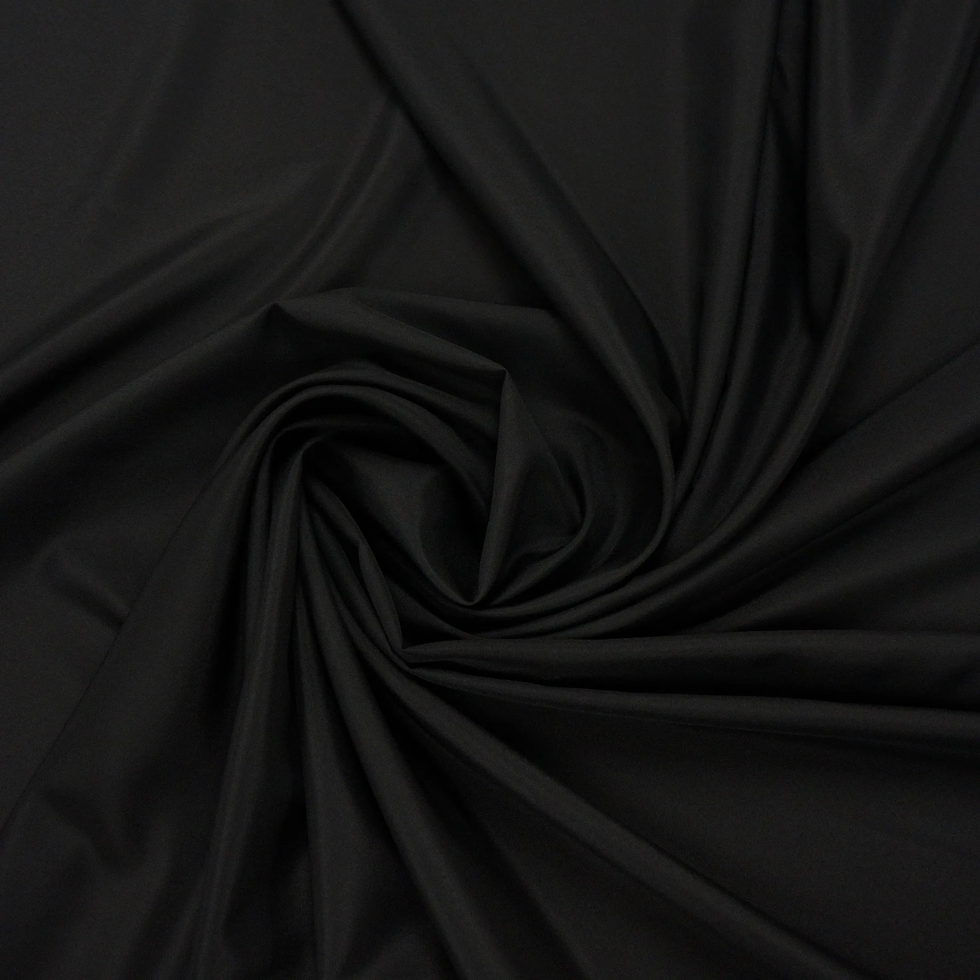 Black Solid Polyester 60" Pongee Fabric