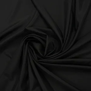 Black Solid Polyester 60" Pongee Fabric