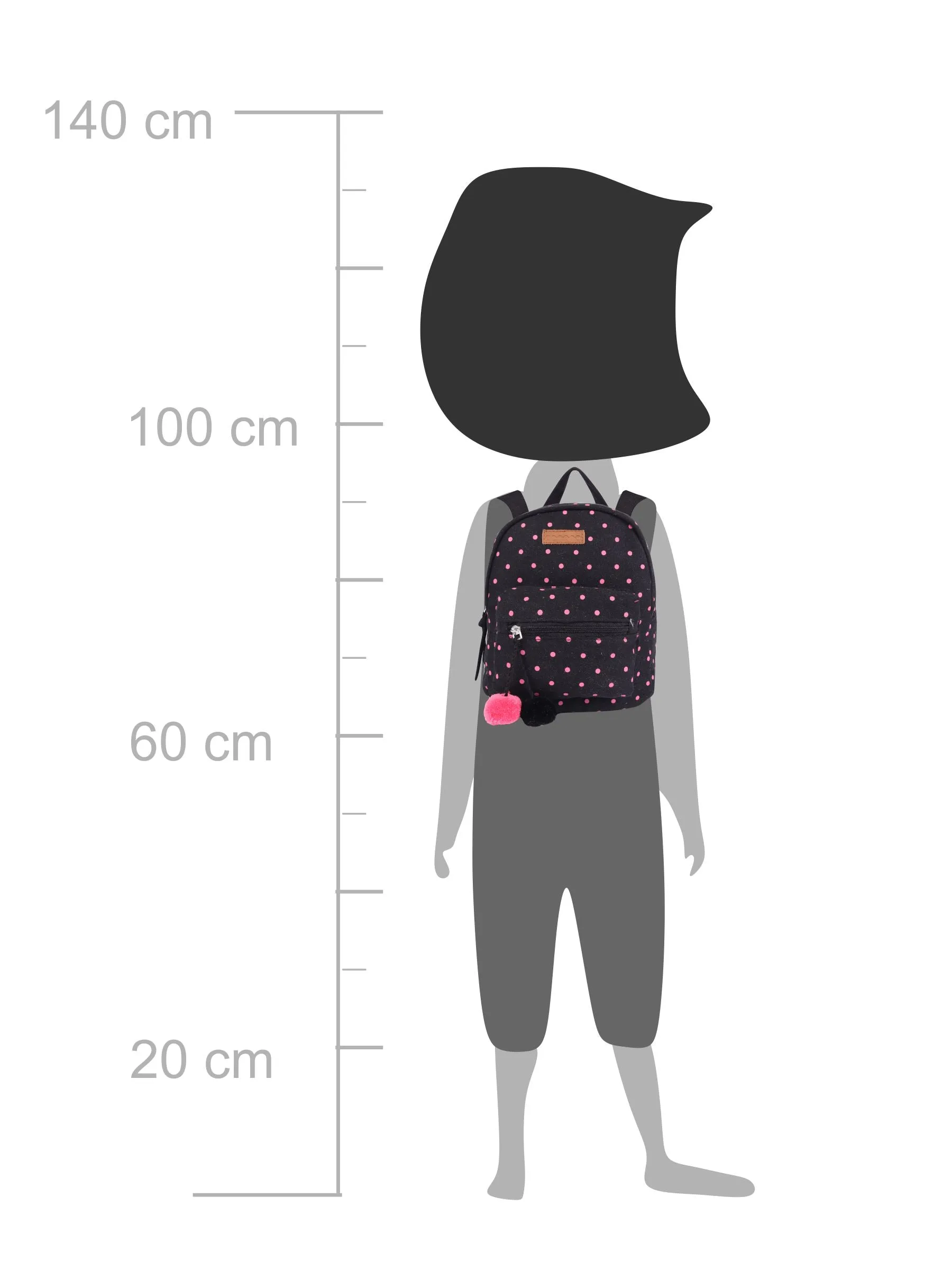 Black Womens / Kids Backpack Small Size