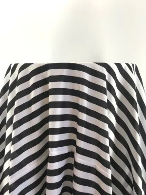Black/White Awning Polyester Tablecloth