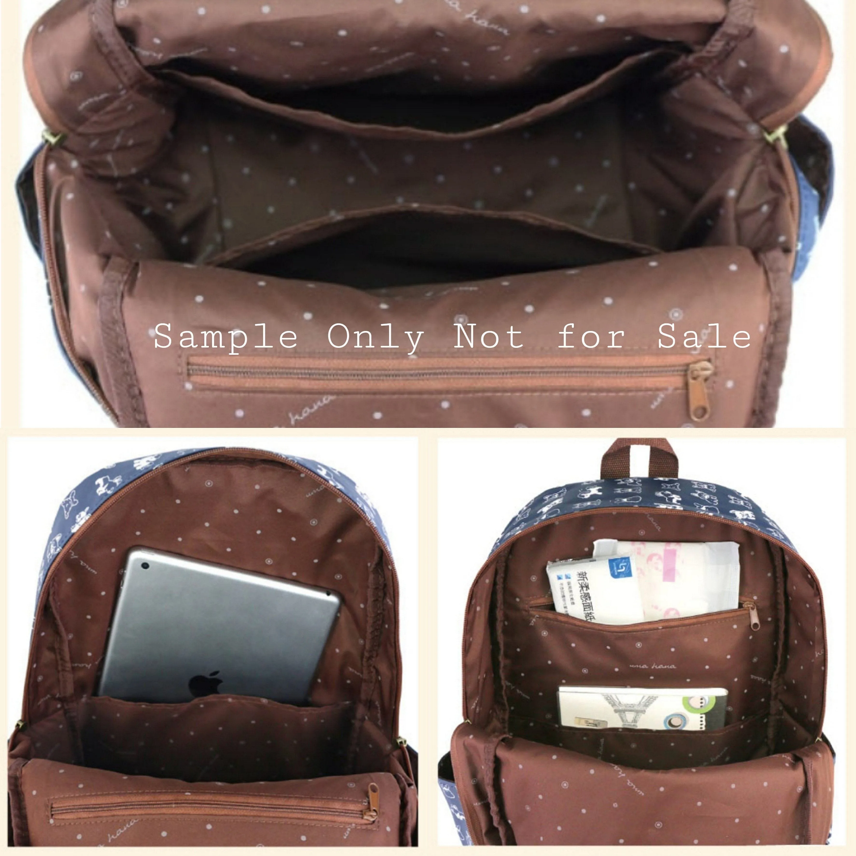 Blue Corgis & Coffee Large Backpack
