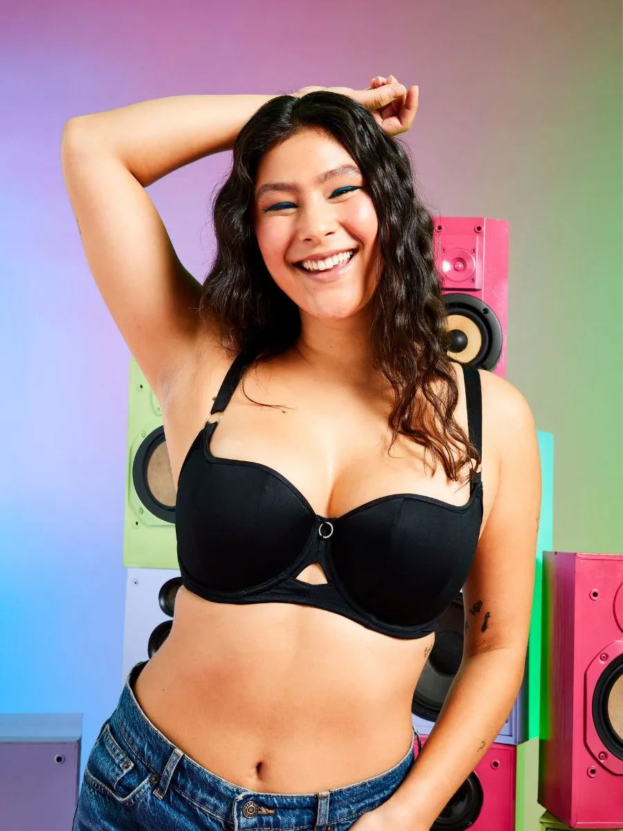 Boost Me Up Balcony Bra - Black