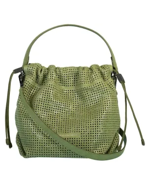 Buffered Leather Bucket Bag