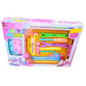 Building Blocks Construction Tool Set – DIY Engineering Playset with Nuts, Bolts & Toy Tools | Educational STEM Toy for Kids (3  Years)