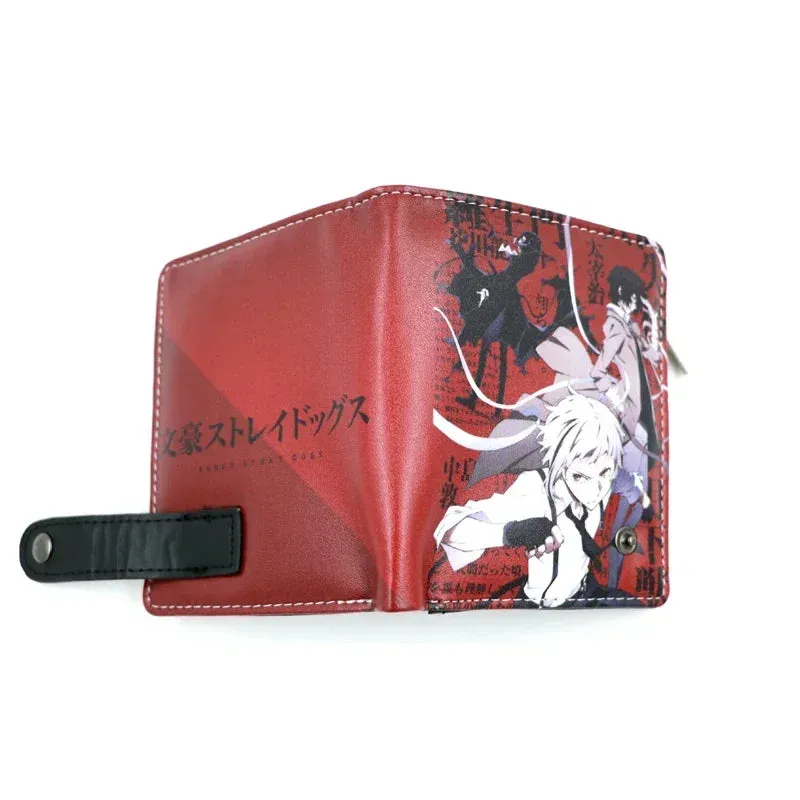 Bungo Stray Dogs Nakajima Atsushi Anime Wallets Cartoon Dazai Osamu Card Holders