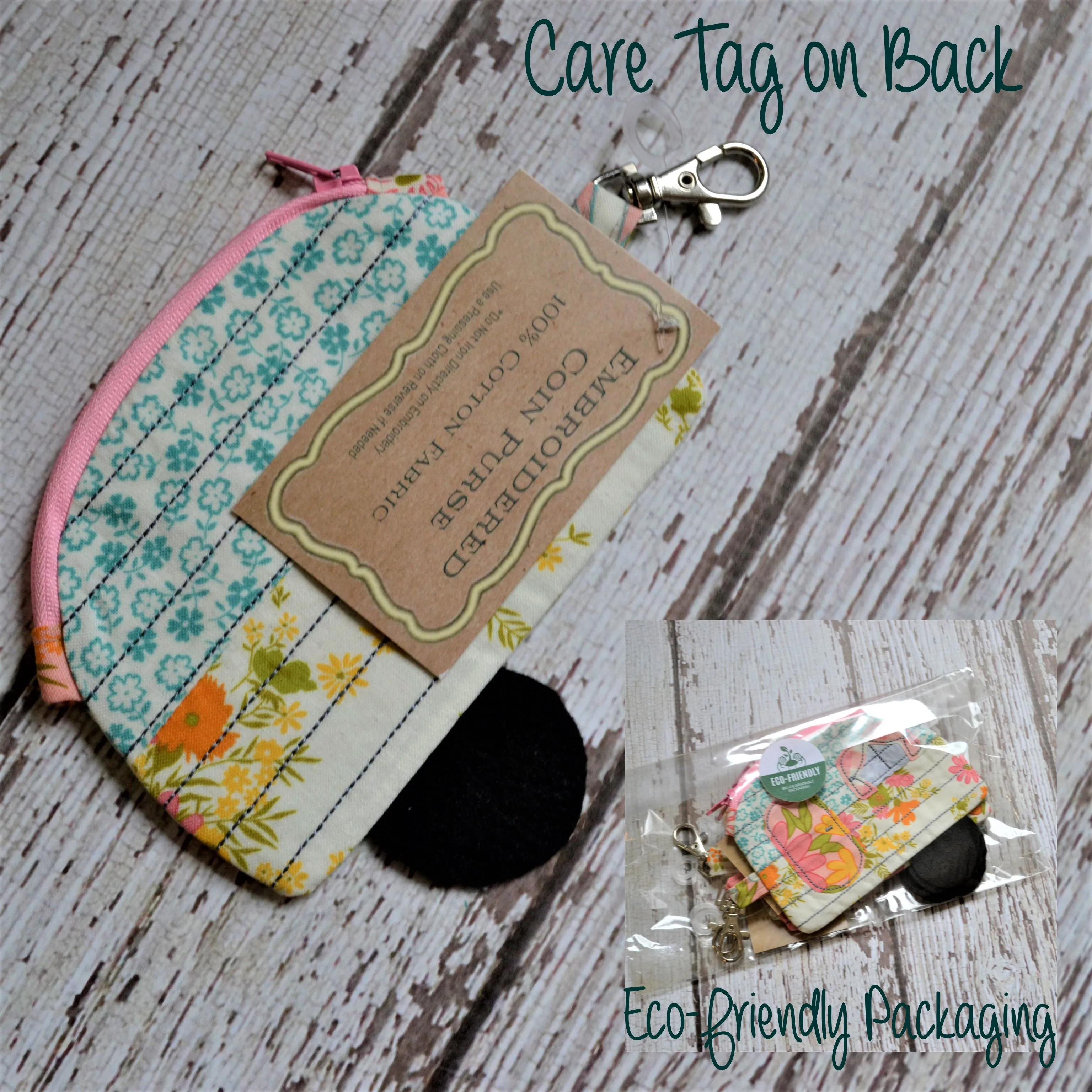 Camper Shaped Coin Purse -Re-Purposed Fabric - Group U - (3)
