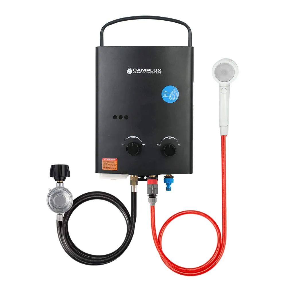 Camplux 1.32 GPM Outdoor Tankless Gas Water Heaters - 5L, Black