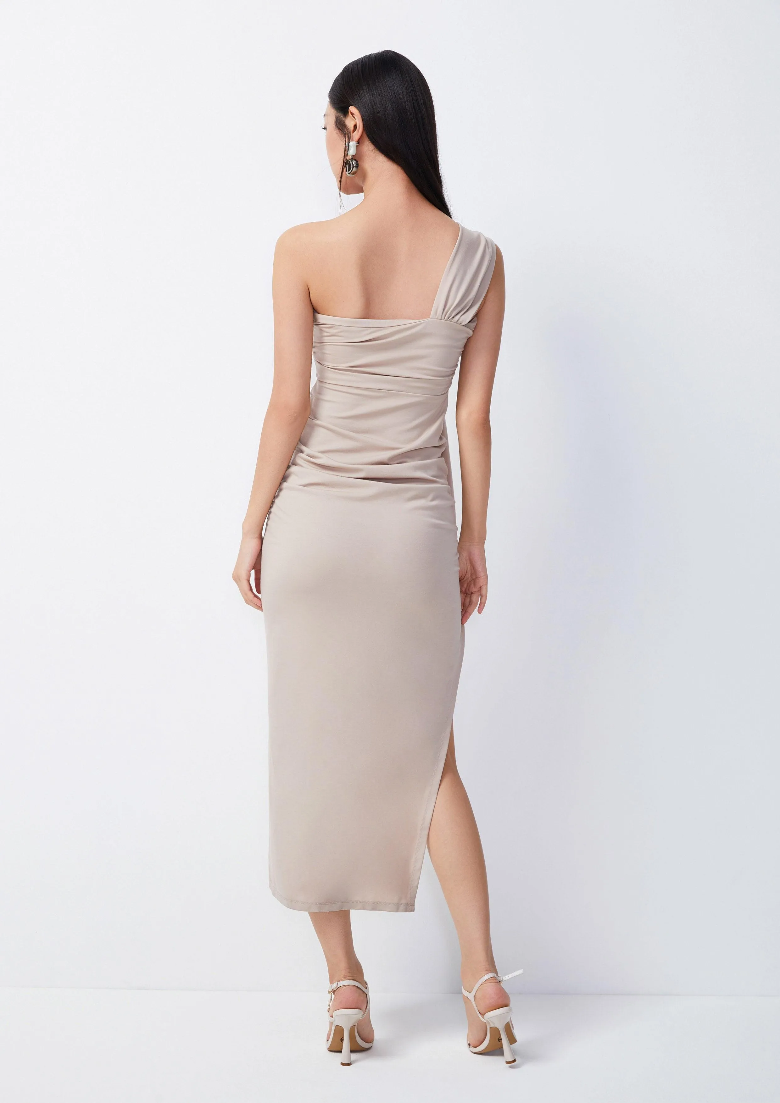 Cardigan-Sleeved Midi Dress